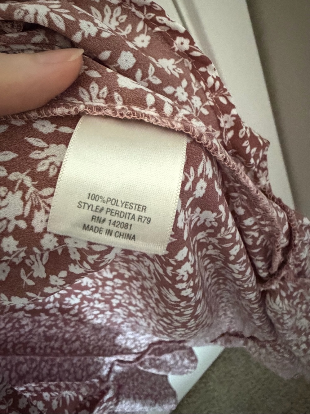 Blue Rain Dusty Rose Floral Smocked Maxi Dress - Picture 4 of 5
